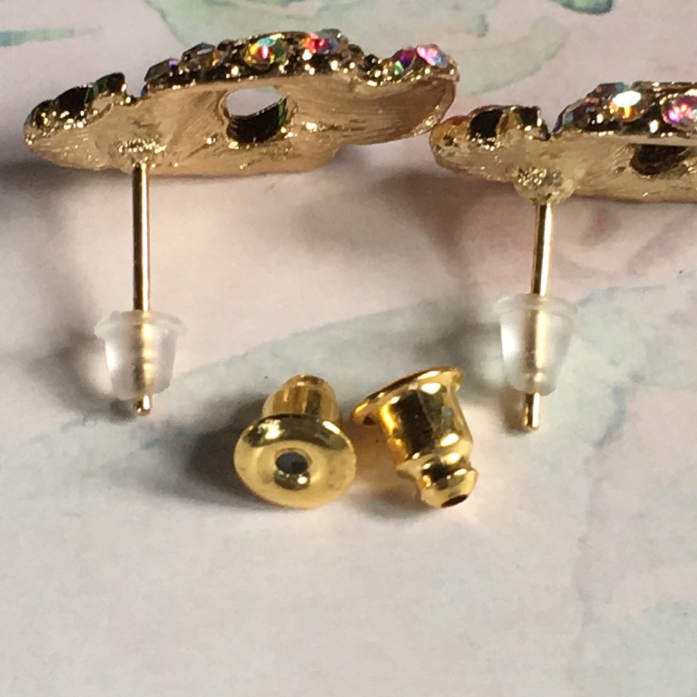 New! Sugar Skull Rhinestone Earrings - Picture 8 of 12